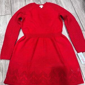 Cat & Jack Vibrant Red Knit Dress